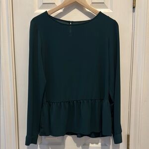 Apt 9 Women’s Elegant Dark Green Peplum Top Size L